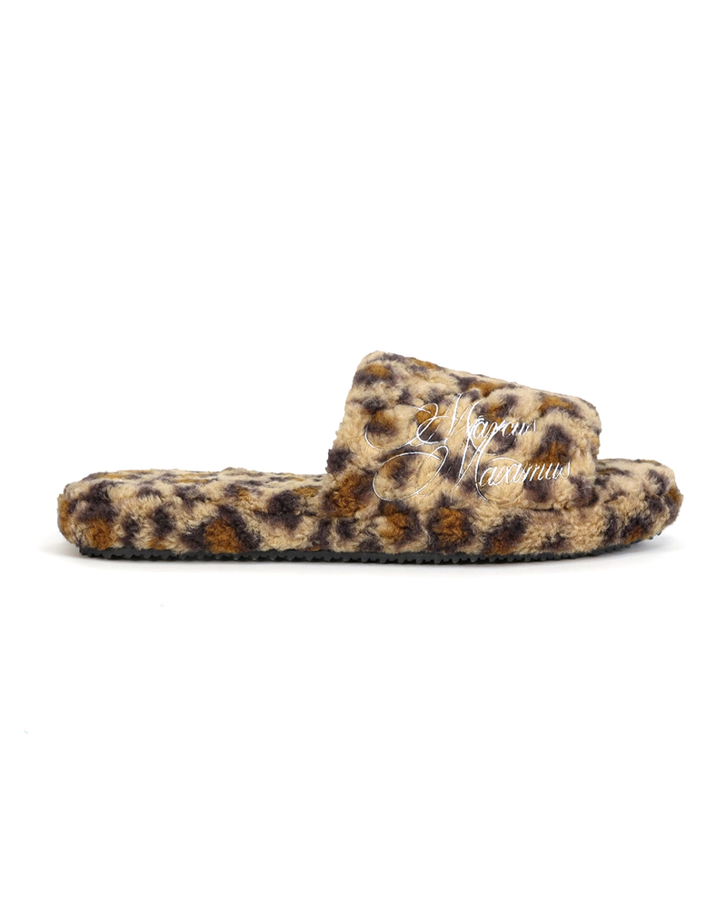 Leopard Fur Slides